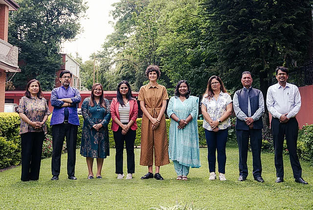 Group picture of FES Nepal team, outddor photoshoot